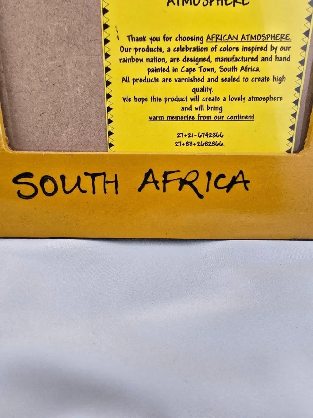 Hand-Painted South African Safari Elephants 6"x4" Photo Picture Frame Travel - Picture 5 of 12